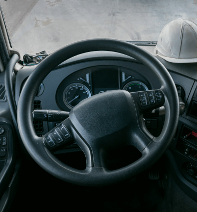 Volant d'un camion