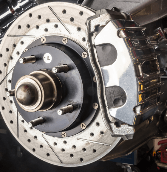 Disque de freinage d'un camion.